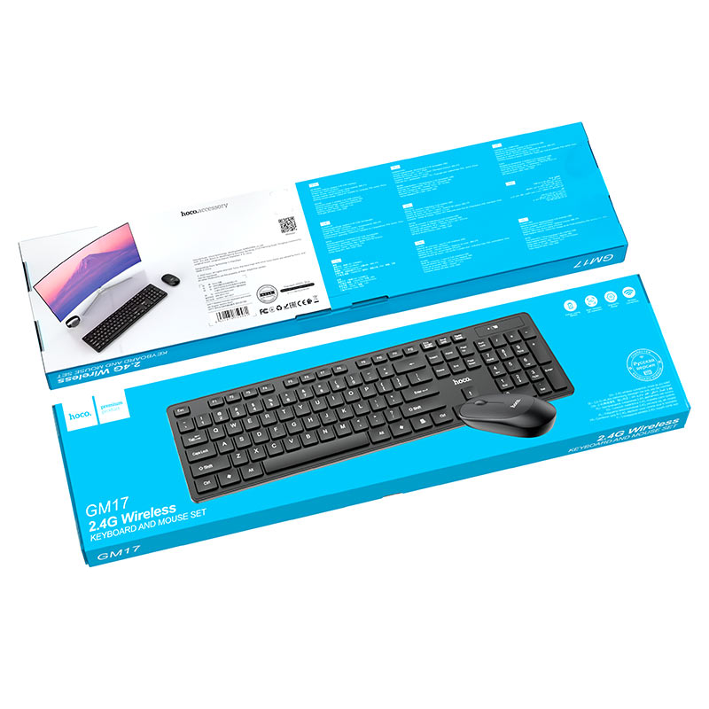 HOCO Keyboard + mouse set “GM17” wireless EN HOCO Keyboard + mouse set “GM17” wireless EN